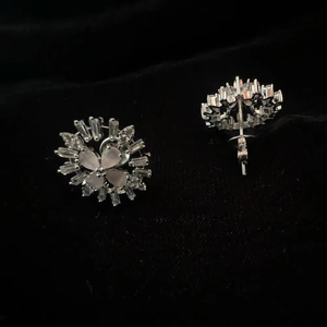 Tops classiques en argent ZIRCON rose en pierre naturelle pour les occasions festives fêtes mariages cadeaux fiançailles anniversaires - Product Image 1