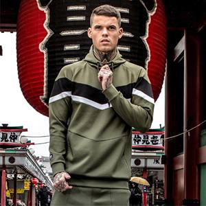 Chándales holgados con capucha y cuello redondo de felpa francesa personalizados para hombre, sudadera personalizada de fabricante al por mayor - Product Image 4