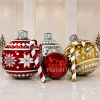 Boule de Noël gonflable géante en gros avec finition miroir pour la décoration commerciale des fêtes