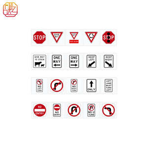 AUS Standart Yansıtıcı Alüminyum Trafik Levhası - Sol Dönüş Yasak / Sağ Dönüş Yasak / Sol Şeritteki Araçlar Sol Dönüş Yapmalıdır - Product Image 1