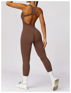 Custom Women Quick Dry One Piece Yoga <b>Jumpsuit</b> Running Sports Fitness Bodysuits Exercise <b>Workout</b> Yoga Sets - Product Image 2