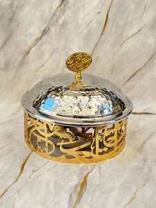 Hammered Designer <b>Lid</b> Wooden Box Stylish <b>Bowl</b> Set Dinnerware Eco-Friendly American Style Wedding Serving <b>Bowl</b> Home 6-10 Pieces - Product Image 2