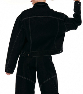 Chaqueta Vaquera Informal para Mujer, Transpirable, Diseño Personalizado, Forro de Algodón de la Mejor Calidad, Invierno, Cierre de un Botón, Personalizable - Product Image 3