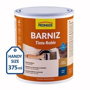 Vernis pour bois d'intérieur à base d'eau, finition mate, couleur chêne, faible teneur en COV, sans solvant, 375 ml. - Product Image 2
