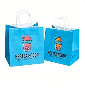 Bolsa de Compras de Papel Blanco Personalizada de Alta Calidad, Impresa en Toda la Superficie, con Asas Retorcidas, Tipo Boutique - Product Image 3