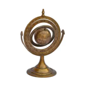 Factory Custom Armilary Sphere Globe Indian Metal Design Tableware Globe Indoor And School Designs Antique Metal Globe