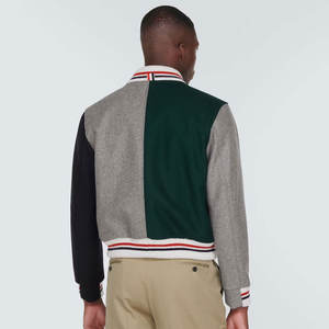 High Street Style Lettermen Chaqueta de béisbol de invierno 100% Lana Personalizable Secado rápido Nueva llegada Stand Collar Chaqueta universitaria - Product Image 4