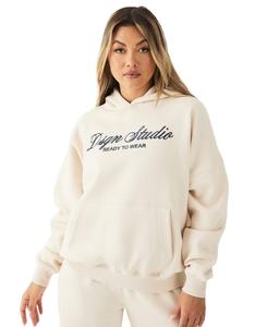 Conjunto Deportivo Moderno para Mujer, Tela con Textura Waffle, Sudadera y Pantalones Acampanados de Algodón Grueso con Estampado DT Personalizado - Product Image 1