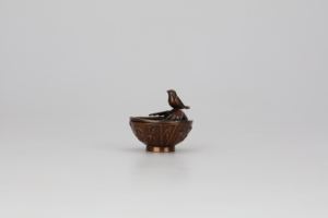 Kisendo-Quemador de incienso de cobre japonés Tongue-Cut Sparrow - Product Image 3