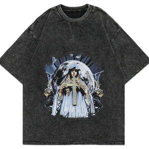 Venta caliente personalizado impreso Logo Desing hombres ácido lavado camiseta alta calidad superior mejor transpirable hombres ácido lavado camiseta - Product Image 6