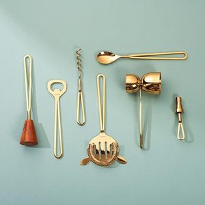 Unique Design High Quality Handmade Gold Metal <b>Bar</b> <b>Tools</b> Set Of 7 At Reasonable Price From India - Product Image 3