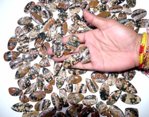 Cabochon de pierres précieuses en vrac de jaspe océanique naturel de qualité AAA prix de gros pour la fabrication de bijoux - Product Image 2