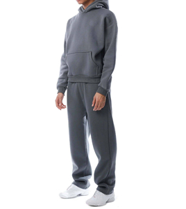 Conjunto de dos piezas con logotipo personalizado, sudaderas de alta calidad, sudaderas deportivas, ropa de calle de algodón para entrenamiento, chándal informal para hombre - Product Image 2