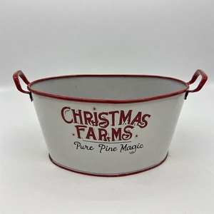 Maceta navideña Frosty Forest con textura metálica clásica para sostener guirnaldas de flores navideñas y decoración de jardín de temporada - Product Image 4