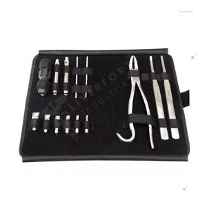 Burgess ชุดตรวจสุขภาพฟันหมาป่าอุปกรณ์ตรวจวิเคราะห์สัตวแพทย์ทำจากสเตนเลสสตีลจากเยอรมัน14ชิ้น - Product Image 1