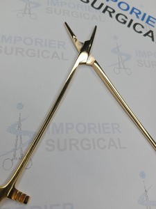 Portaagujas de acero inoxidable, instrumentos quirúrgicos, pinzas hemostáticas reutilizables para sutura, herramientas médicas curvas rectas - Product Image 4