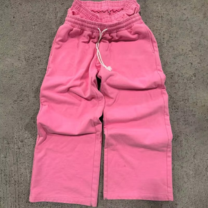 <b>Pink</b> Cotton Men's Streetwear <b>Tracksuit</b> <b>Set</b> Hooded Sweatshirt Elastic Waist Regular Fit Pants Casual Winter Wear Solid Color Full - Product Image 4