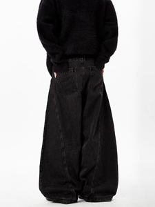 กางเกงยีนส์ทรงแบ็กกี้ผู้ชายแบบปรับแต่งได้ MOQ ต่ำ ออกแบบเองได้ สวมใส่สบาย กางเกงยีนส์ทรงแบ็กกี้สำหรับผู้ชาย - Product Image 2