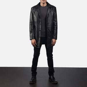 2026 New Latest Fashion Turn Over Collar Cowhide Leather Wholesale <b>Light</b> Weight Best Design <b>Men</b> Leather <b>Jacket</b> - Product Image 1