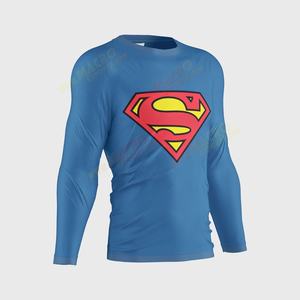 Digital Print MMA BJJ Compression <b>Long</b> <b>Sleeve</b> Rash Guards Polyester/Spandex 220gsm Ultra-Wicking Performance Training - Product Image 5