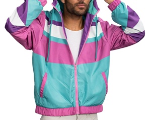 Veste en nylon à fermeture éclair vintage pour homme, streetwear personnalisé OEM, haute qualité, rétro, pas cher, coupe-vent - Product Image 5