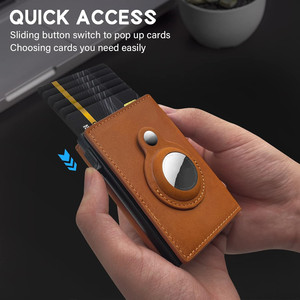 Nueva Cartera de Cuero con Tecnología RFID para AirTag 2026, Tarjetero con Cartera Minimalista para Hombre para <span class=keywords><strong>Apple</strong></span> AirTag - Product Image 4