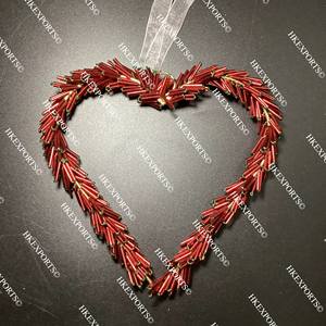 Adorno decorativo para árbol de Navidad con corazón de cuentas multicolor hecho a mano para temporada de vacaciones adorno colgante adornos navideños - Product Image 5