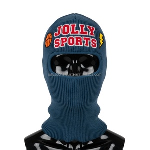 Balaclava d'hiver pour femmes, tricot extensible de haute qualité, mélange acrylique, 250 GSM, chaud, couleurs unies, broderie personnalisée, design de logo - Product Image 1