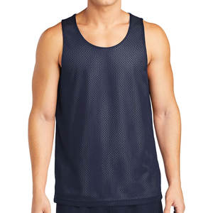 เสื้อกล้ามชายสีกรมท่าระบายอากาศในยิม - Product Image 1