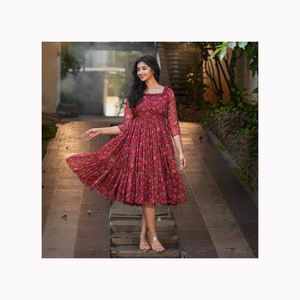 Venta al por mayor de lujo por encargo Salwar Kameez elegante vestido de colección Punjabi para las mujeres indias paquistaníes de seda - Product Image 4