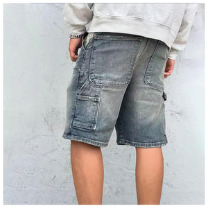 Pantalón vaquero transpirable para hombre, ajuste relajado para clima caluroso, estilo informal, cintura media, absorción de humedad, comodidad, lavado ligero - Product Image 5