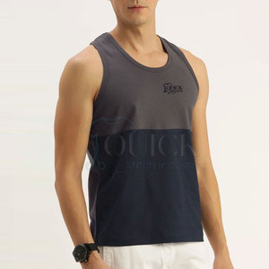 2023 camisetas sin mangas informales para gimnasio para hombres, superventas en línea, diseño de logotipo personalizado y opciones de tamaño, tejido transpirable de punto - Product Image 3