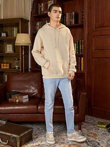 Sudaderas con capucha de lana de algodón 100% personalizadas al por mayor, sudaderas con capucha térmicas de invierno para hombre, sudaderas cálidas de otoño e invierno - Product Image 6