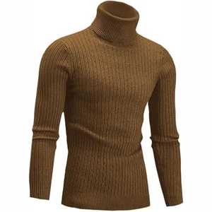 Haute qualité hommes à manches longues décontracté col rond sweat automne hiver chaud tricots haut Anti-rides Anti-rétrécissement avant Logo - Product Image 5