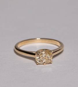 Bague en diamant jaune de 1 carat de haute qualité, cultivé en laboratoire, taille coussin, or massif 14 carats, bijoux de mariage, commande en gros, fournisseur en ligne - Product Image 6