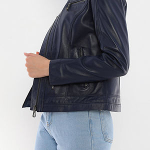 Chaqueta de Cuero Transpirable de Invierno para Mujer, Diseño Sólido, Acabado de Alta Calidad, Hecha con Buen Material - Product Image 5