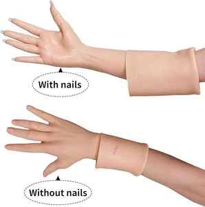 Sarung tangan tangan wanita silikon Crossdresser sarung tangan tangan penutup tangan bekas luka sarung tangan wanita prostesis kulit sangat tersimulasi - Product Image 2