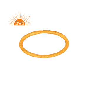 Anillo de banda apilable chapado en oro de 18 quilates de plata de ley de la mejor calidad, joyería fina Demi para mujer, regalo para ella - Product Image 1