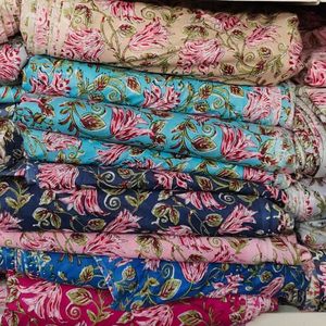 Tissu sanganeri 100 coton imprimé bois indien spectaculaire - Product Image 1