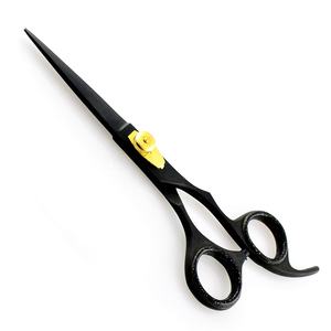 Tijeras de Peluquería Profesionales KOUNAIN, Hechas a Mano, de Acero Inoxidable 420, 6 Pulgadas, Punta Recta y Roma, para Diestros, Color Negro, Filo de Navaja - Product Image 2