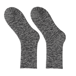Chaussettes de sport en coton mélangé Heather Melange à faible MOQ en gros, chaussettes décontractées grises en tricot pour hommes - Product Image 3