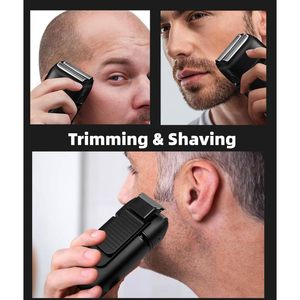 Afeitadora Eléctrica de Lámina para Hombre, Velocidades Ajustables, Bloqueo de Viaje, Recargable, Recortadora, IPX7, 120 Minutos de Autonomía para Afeitar la Cara, RV - Product Image 6
