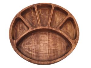 Fabriqué en Inde Plateau de service de luxe Plateau à roulettes en bois avec poignées Plateau de nourriture en bois le plus vendu Fournitures pour restaurants et hôtels - Product Image 3