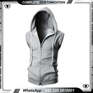 Vente en gros de sweats à capuche sans manches pour hommes gym personnalisé sweat à capuche musclé pour entraînement vêtements de gym - Product Image 3