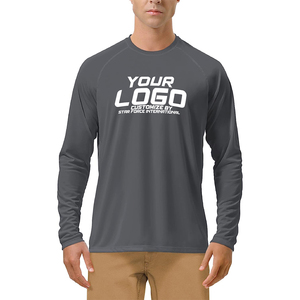 Chemises à capuche pour hommes UPF 50 + Rash Guard à manches longues Protection solaire SPF Chemise de pêche UV pour athlétique course à pied natation - Product Image 1