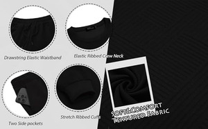 Streetwear d'été 100% coton pour hommes, streetwear direct d'usine, t-shirt à col rond et survêtement pour l'hiver, personnalisable - Product Image 2