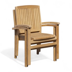 Chaise de jardin en bois de teck brut naturel fait à la main résistant aux intempéries patio en bois meubles de salle à manger pile chaises d'extérieur pour la plage - Product Image 6