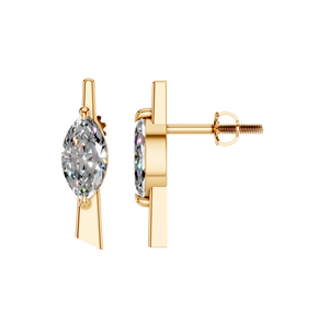 Luxury Moissanite <b>Stud</b> Earrings 925 Sterling <b>Silver</b> Trendy Engagement Gift Jewelry for Women Handmade Fashion Design - Product Image 3