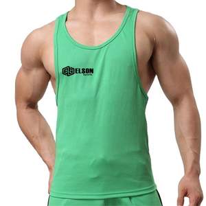 Wholesale Price Custom Made No <b>Stringer</b> Solid Muscle <b>Vest</b> Undershirt 100% Cotton Breathable Fabric Men Tank Top - Product Image 3