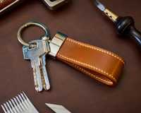 Porte-clés vintage en cuir véritable italien fait main, durable, avec initiales gravées, couleur personnalisée, monogramme personnalisé, luxe, pour tous les jours